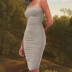Brand New Babaton x Aritzia Luxor Dress in Dry Basil Green